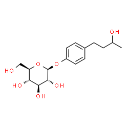 ChemSpider 2D Image | 4-(3-Hydroxybutyl)phenyl beta-D-glucopyranoside | C16H24O7