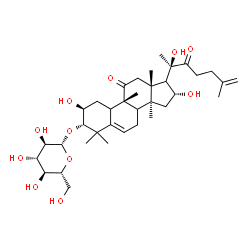ChemSpider 2D Image | (1S,2S,8xi,9beta,16alpha,17xi)-2,16,20-Trihydroxy-9,10,14-trimethyl-11,22-dioxo-4,9-cyclo-9,10-secocholesta-5,25-dien-1-yl beta-D-glucopyranoside | C36H56O11