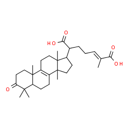 ChemSpider 2D Image | (24E)-3-Oxolanosta-8,24-diene-21,26-dioic acid | C30H44O5