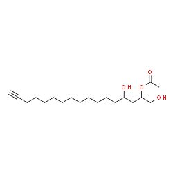 ChemSpider 2D Image | 1,4-Dihydroxy-16-heptadecyn-2-yl acetate | C19H34O4