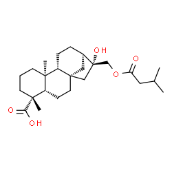 ChemSpider 2D Image | (5beta,8alpha,9beta,10alpha,13alpha,16beta)-16-Hydroxy-17-[(3-methylbutanoyl)oxy]kauran-18-oic acid | C25H40O5