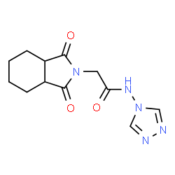 ChemSpider 2D Image | 2-(1,3-Dioxooctahydro-2H-isoindol-2-yl)-N-(4H-1,2,4-triazol-4-yl)acetamide | C12H15N5O3