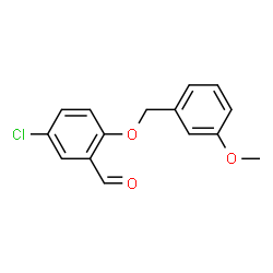 ChemSpider 2D Image | 5-Chloro-2-[(3-methoxybenzyl)oxy]benzaldehyde | C15H13ClO3