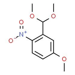 ChemSpider 2D Image | 2-(Dimethoxymethyl)-4-methoxy-1-nitrobenzene | C10H13NO5