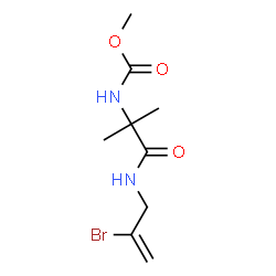 ChemSpider 2D Image | N-(2-Bromo-2-propen-1-yl)-N~2~-(methoxycarbonyl)-2-methylalaninamide | C9H15BrN2O3