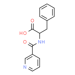 ChemSpider 2D Image | N-(3-Pyridinylcarbonyl)phenylalanine | C15H14N2O3