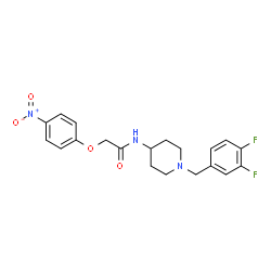 ChemSpider 2D Image | N-[1-(3,4-Difluorobenzyl)-4-piperidinyl]-2-(4-nitrophenoxy)acetamide | C20H21F2N3O4