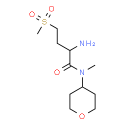 ChemSpider 2D Image | 2-amino-4-methanesulfonyl-N-methyl-N-(oxan-4-yl)butanamide | C11H22N2O4S
