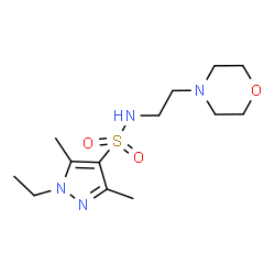ChemSpider 2D Image | 1-Ethyl-3,5-dimethyl-N-[2-(4-morpholinyl)ethyl]-1H-pyrazole-4-sulfonamide | C13H24N4O3S