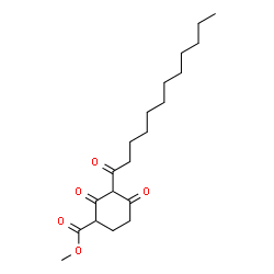 ChemSpider 2D Image | Methyl 3-dodecanoyl-2,4-dioxocyclohexanecarboxylate | C20H32O5