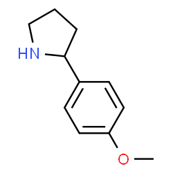 ChemSpider 2D Image | 2-(4-Methoxyphenyl)pyrrolidine | C11H15NO
