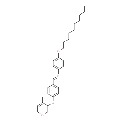ChemSpider 2D Image | (E)-N-[4-(Decyloxy)phenyl]-1-{4-[(4-methyl-3,6-dihydro-2H-pyran-3-yl)oxy]phenyl}methanimine | C29H39NO3