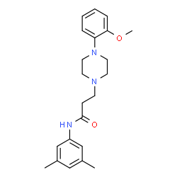 ChemSpider 2D Image | N-(3,5-Dimethylphenyl)-3-[4-(2-methoxyphenyl)-1-piperazinyl]propanamide | C22H29N3O2