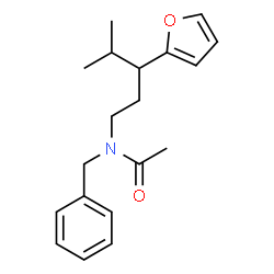 ChemSpider 2D Image | N-Benzyl-N-[3-(2-furyl)-4-methylpentyl]acetamide | C19H25NO2