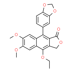 ChemSpider 2D Image | 9-(1,3-Benzodioxol-5-yl)-4-ethoxy-6,7-dimethoxynaphtho[2,3-c]furan-1(3H)-one | C23H20O7