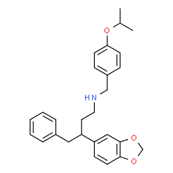 ChemSpider 2D Image | 3-(1,3-Benzodioxol-5-yl)-N-(4-isopropoxybenzyl)-4-phenyl-1-butanamine | C27H31NO3