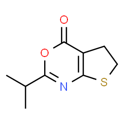 ChemSpider 2D Image | 2-Isopropyl-5,6-dihydro-4H-thieno(2,3-d)(1,3)oxazin-4-one | C9H11NO2S
