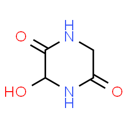 ChemSpider 2D Image | 3-Hydroxy-2,5-piperazinedione | C4H6N2O3