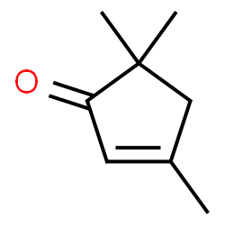 ChemSpider 2D Image | 3,5,5-Trimethyl-2-cyclopenten-1-one | C8H12O