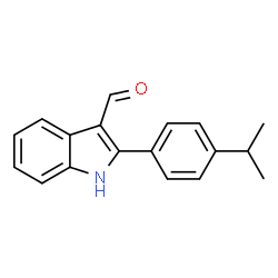 ChemSpider 2D Image | 2-(4-Isopropylphenyl)-1H-indole-3-carbaldehyde | C18H17NO