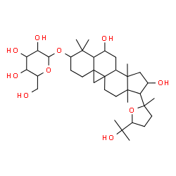ChemSpider 2D Image | 6,16,25-Trihydroxy-20,24-epoxy-9,19-cyclolanostan-3-yl hexopyranoside | C36H60O10