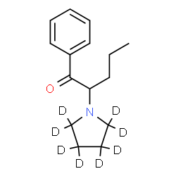 ChemSpider 2D Image | α-Pyrrolidinovalerophenone-D8 | C15H13D8NO