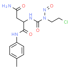ChemSpider 2D Image | N~2~-[(2-Chloroethyl)(nitroso)carbamoyl]-N~1~-(4-methylphenyl)aspartamide | C14H18ClN5O4