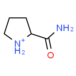 ChemSpider 2D Image | 2-Carbamoylpyrrolidinium | C5H11N2O