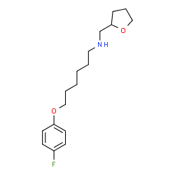ChemSpider 2D Image | 6-(4-Fluorophenoxy)-N-(tetrahydro-2-furanylmethyl)-1-hexanamine | C17H26FNO2