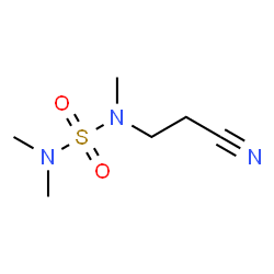 ChemSpider 2D Image | N-(2-Cyanoethyl)-N,N',N'-trimethylsulfuric diamide | C6H13N3O2S