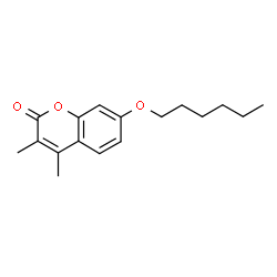 ChemSpider 2D Image | 7-(Hexyloxy)-3,4-dimethyl-2H-chromen-2-one | C17H22O3