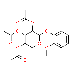 ChemSpider 2D Image | 2-Methoxyphenyl 2,3,4-tri-O-acetylpentopyranoside | C18H22O9