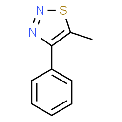 ChemSpider 2D Image | 5-Methyl-4-phenyl-1,2,3-thiadiazole | C9H8N2S