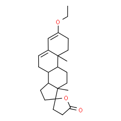 ChemSpider 2D Image | 3-Ethoxy-10,13-dimethyl-1,2,3',4',7,8,9,10,11,12,13,14,15,16-tetradecahydro-5'H-spiro[cyclopenta[a]phenanthrene-17,2'-furan]-5'-one | C24H34O3