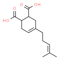 ChemSpider 2D Image | 4-(4-Methyl-3-penten-1-yl)-4-cyclohexene-1,2-dicarboxylic acid | C14H20O4
