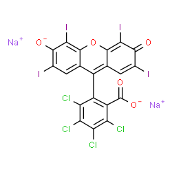 ChemSpider 2D Image | rose bengal sodium | C20H2Cl4I4Na2O5