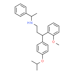 ChemSpider 2D Image | 3-(4-Isopropoxyphenyl)-3-(2-methoxyphenyl)-N-(1-phenylethyl)-1-propanamine | C27H33NO2