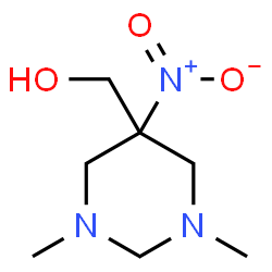ChemSpider 2D Image | (1,3-Dimethyl-5-nitrohexahydro-5-pyrimidinyl)methanol | C7H15N3O3