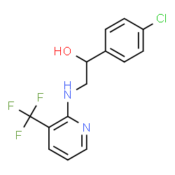 ChemSpider 2D Image | 1-(4-Chlorophenyl)-2-{[3-(trifluoromethyl)-2-pyridinyl]amino}ethanol | C14H12ClF3N2O