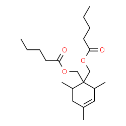 ChemSpider 2D Image | (2,4,6-Trimethyl-3-cyclohexene-1,1-diyl)bis(methylene) dipentanoate | C21H36O4