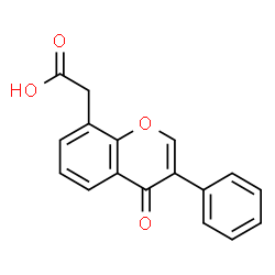 ChemSpider 2D Image | (4-Oxo-3-phenyl-4H-chromen-8-yl)acetic acid | C17H12O4