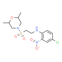ChemSpider 2D Image | 4-Chloro-N-{2-[(2,6-dimethyl-4-morpholinyl)sulfonyl]ethyl}-2-nitroaniline | C14H20ClN3O5S