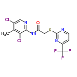 InChI=1/C13H9Cl2F3N4OS/c1-6-7(14)4-20-11(10(6)15)22-9(23)5-24-12-19-3-2-8(21-12)13(16,17)18/h2-4H,5H2,1H3,(H,20,22,23)