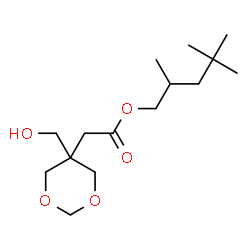 ChemSpider 2D Image | 2,4,4-Trimethylpentyl [5-(hydroxymethyl)-1,3-dioxan-5-yl]acetate | C15H28O5