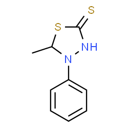 ChemSpider 2D Image | 5-Methyl-4-phenyl-1,3,4-thiadiazolidine-2-thione | C9H10N2S2