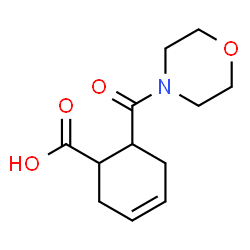 ChemSpider 2D Image | 6-(4-Morpholinylcarbonyl)-3-cyclohexene-1-carboxylic acid | C12H17NO4