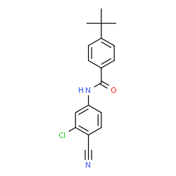 ChemSpider 2D Image | 4-tert-butyl-N-(3-chloro-4-cyanophenyl)benzamide | C18H17ClN2O