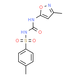 ChemSpider 2D Image | 4-Methyl-N-[(3-methyl-1,2-oxazol-5-yl)carbamoyl]benzenesulfonamide | C12H13N3O4S