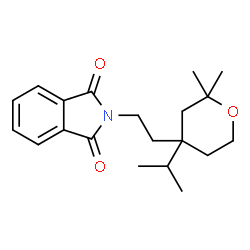 ChemSpider 2D Image | 2-[2-(4-Isopropyl-2,2-dimethyltetrahydro-2H-pyran-4-yl)ethyl]-1H-isoindole-1,3(2H)-dione | C20H27NO3