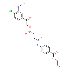 ChemSpider 2D Image | PROPYL 4-{4-[2-(4-CHLORO-3-NITROPHENYL)-2-OXOETHOXY]-4-OXOBUTANAMIDO}BENZOATE | C22H21ClN2O8
